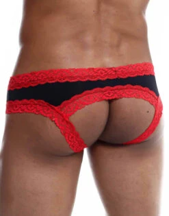 MOB Lace Jock Bikini MBL54 -Smooth Men Wear Store MBL54 Black 7