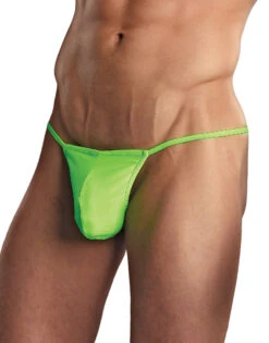 Male Power Euro Male Spandex Pouch G String Lime PAK-870