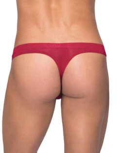 Male Power Sleek Thong With Sheer Pouch SMS-007 -Smooth Men Wear Store Male Power SMS 007 Wine B 2