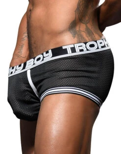 Andrew Christian Trophy Boy Mesh Boxer 92397 -Smooth Men Wear Store Mar 92397Boxer Black03