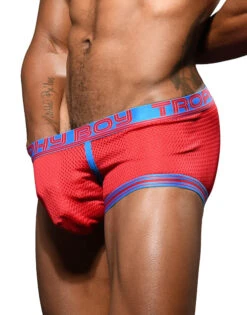Andrew Christian Trophy Boy Mesh Boxer 92397 -Smooth Men Wear Store Mar 92397Boxer Red03