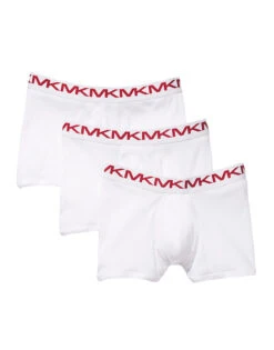 Michael Kors 3-Pack Performance Cotton Boxer Brief White BR1X001013