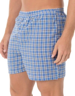 Munsingwear Men's Assorted Broad Cloth Boxer Short 3-Pack KNOMW572CB -Smooth Men Wear Store Munsigwear KNOMW572CB Assorted Blue B 1