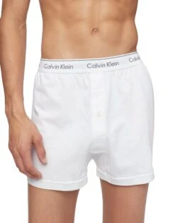 Calvin Klein Cotton Classics 3 Pack Knit Boxer NB4005 -Smooth Men Wear Store NB4005 100 alternate2