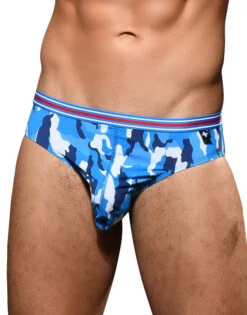 Andrew Christian Camo Boy Brief 3-Pack W/ Almost Naked 92260 -Smooth Men Wear Store Nov 922603 Pack Blue01