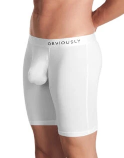 Obviously Men's PrimeMan Long Boxer Brief A01 -Smooth Men Wear Store Obviously A01 White 1N B 3