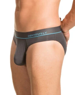 Obviously Men's PrimeMan Hipster Brief A04 -Smooth Men Wear Store Obviously A04 Titanium 1B B 3