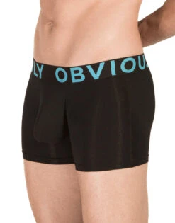 Obviously Men's EveryMan Boxer Brief 3 Inch Leg B00 -Smooth Men Wear Store Obviously B00 Black 1A B 3