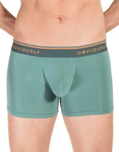 Obviously Men's EveryMan Boxer Brief 3 Inch Leg B00 -Smooth Men Wear Store Obviously B00 Teal 1G B 1