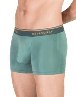 Obviously Men's EveryMan Boxer Brief 3 Inch Leg B00 -Smooth Men Wear Store Obviously B00 Teal 1G B 2