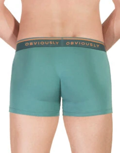 Obviously Men's EveryMan Boxer Brief 3 Inch Leg B00 -Smooth Men Wear Store Obviously B00 Teal 1G B 3