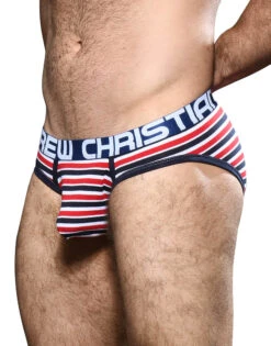 Andrew Christian Avalon Stripe Brief W/ Almost Naked 92214 -Smooth Men Wear Store Oct 92214Brief02
