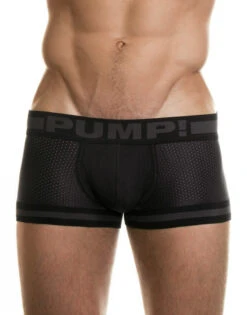 PUMP! Men's Black Ninja Low Rise Cotton Mesh Boxer Brief 11036