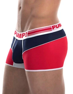 PUMP Academy Free Fit Low Rise Red/White/Navy Trunk 11074 -Smooth Men Wear Store PUMP 11074 Red Navy B 2