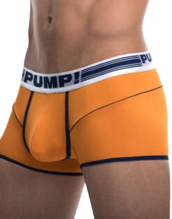 PUMP Varsity Free-Fit Low Rise Cotton Mesh Trunk Orange/White/Navy 11075 -Smooth Men Wear Store PUMP 11075 Orange B 3