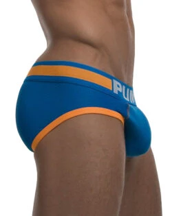 PUMP! Men's Cruise Low Rise Mesh Brief Blue 12030 -Smooth Men Wear Store PUMP 12030 bLUE B 1