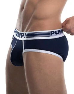 PUMP Sailor Low Rise Cotton Mesh Brief Navy/White 12045 -Smooth Men Wear Store PUMP 12045 Black B 1