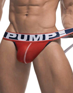 PUMP! Men's Fever Low Rise Mesh Jock Red 15014 -Smooth Men Wear Store PUMP 15014 Red B 2