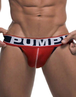 PUMP! Men's Fever Low Rise Mesh Jock Red 15014