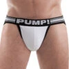 PUMP! Men's Free Fit Low Rise Jock White Black 15036