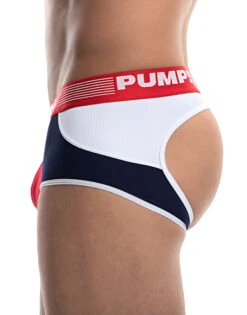 PUMP Academy Access Backless Trunk Navy/Red/White 15037 -Smooth Men Wear Store PUMP 15037 Navy Red B 2