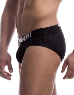 PUMP! Men's Classic Low Rise Mesh Black Briefs 12007 -Smooth Men Wear Store PUMP 12008 Black B 2