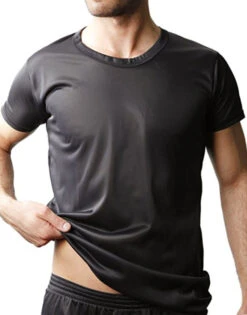 Players Tricot Nylon Crew T-Shirt NTS1 -Smooth Men Wear Store Players NTS1 Black T