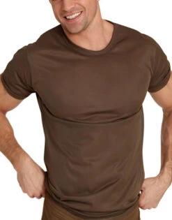 Players Tricot Nylon Crew T-Shirt NTS1 -Smooth Men Wear Store Players NTS1 Brown T 3