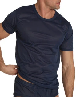 Players Tricot Nylon Crew T-Shirt NTS1 -Smooth Men Wear Store Players NTS1 Navy T 1