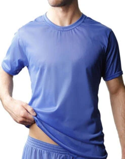 Players Tricot Nylon Crew T-Shirt NTS1 -Smooth Men Wear Store Players NTS1 Royal Blue T