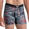 SAXX Hot Shot Boxer Brief Fly Crystal Palms Fog Blue SXBB09F -Smooth Men Wear Store SXBB09F WTH 2