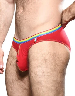 Andrew Christian Boy Brief Unicorn 3-Pack W/ Almost Naked 92155 -Smooth Men Wear Store Sep 92155Brief Red02