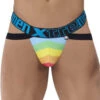 Xtremen Microfiber Pride Jockstrap 91083 -Smooth Men Wear Store Xtremen 91083 Blue 1