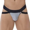 Xtremen Microfiber Jacquard Jockstrap 91085 -Smooth Men Wear Store Xtremen 91085 Gray 1