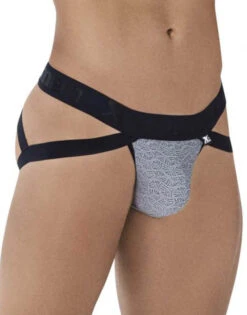 Xtremen Microfiber Jacquard Jockstrap 91085 -Smooth Men Wear Store Xtremen 91085 Gray 3
