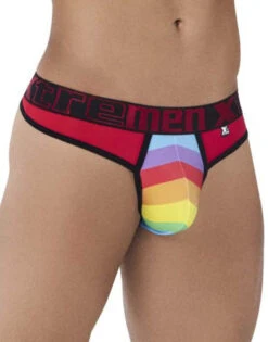 Xtremen Microfiber Pride Thong 91086 -Smooth Men Wear Store Xtremen 91086 Red 3