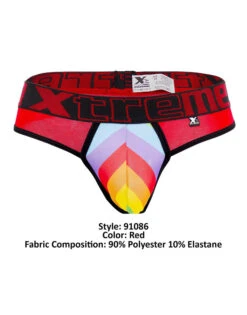 Xtremen Microfiber Pride Thong 91086 -Smooth Men Wear Store Xtremen 91086 Red 4