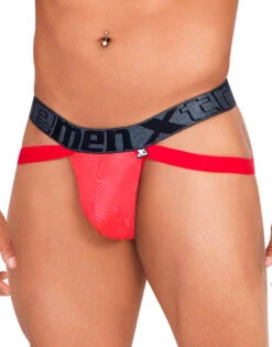 Xtremen Snake Print Jockstrap 91128 -Smooth Men Wear Store Xtremen 91128 Red 3