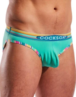 Cocksox Waistband Brief CX03BD -Smooth Men Wear Store cx03bd clearwater green 3
