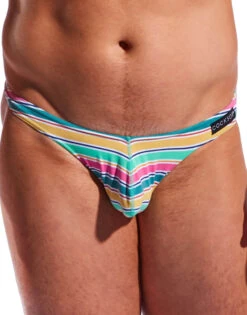 Cocksox Thong Cape Canaveral Stripe CX05 -Smooth Men Wear Store cx05 cape canaveral stripe 1