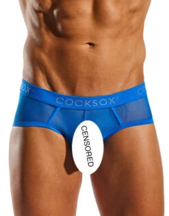 Cocksox Mesh Sports Brief CX76ME -Smooth Men Wear Store cx76me tranquil blue 2